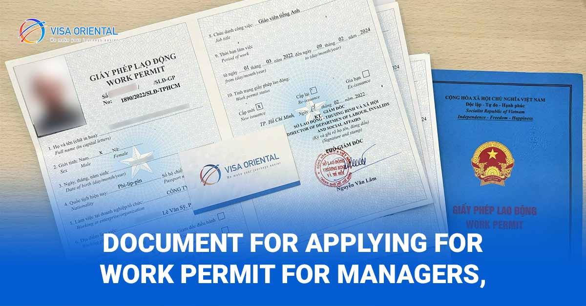 Document for applying for Work Permit for Managers, CEOs